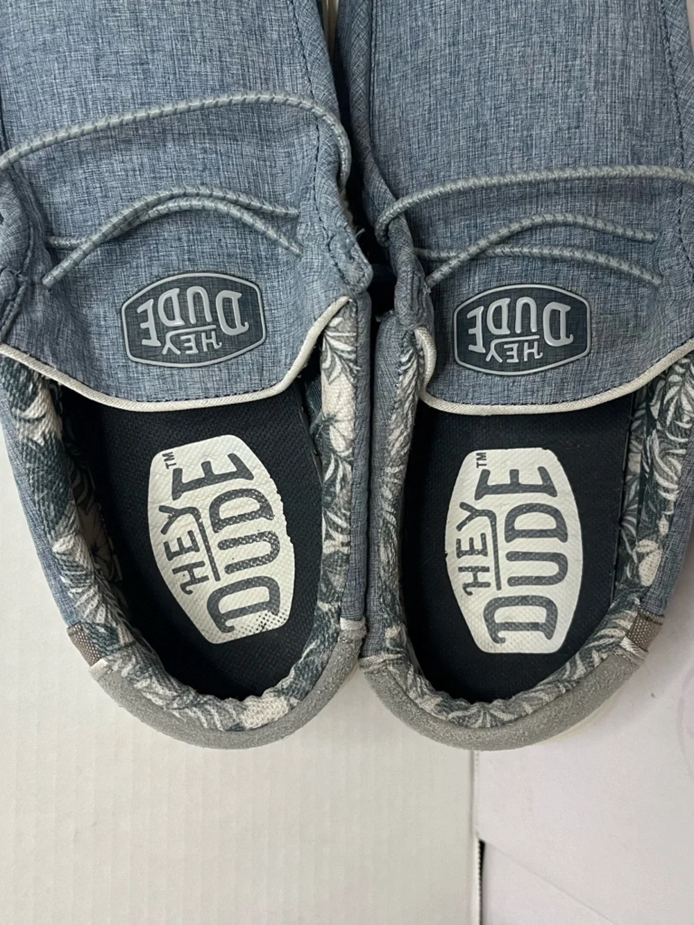 Hey Dude Wally H2O Overcast Men’s Slip on Water Shoes Size 12 Blue Grey - Picture 10 of 16